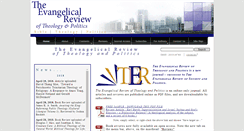 Desktop Screenshot of evangelicalreview.com