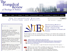 Tablet Screenshot of evangelicalreview.com